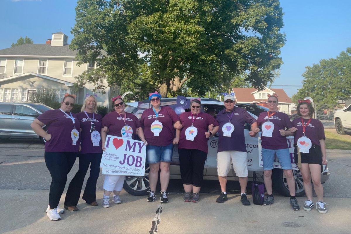 home instead of jacksonville illinois home care team at a local parade