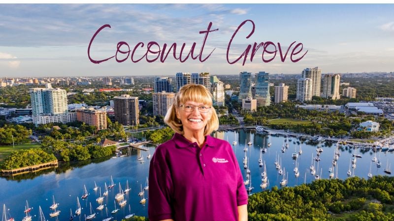 Home Instead caregivers with Coconut Grove, FL in the background