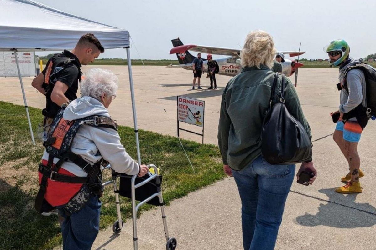 Home Instead Client Inspires with Skydiving Adventure in Norfolk, NE