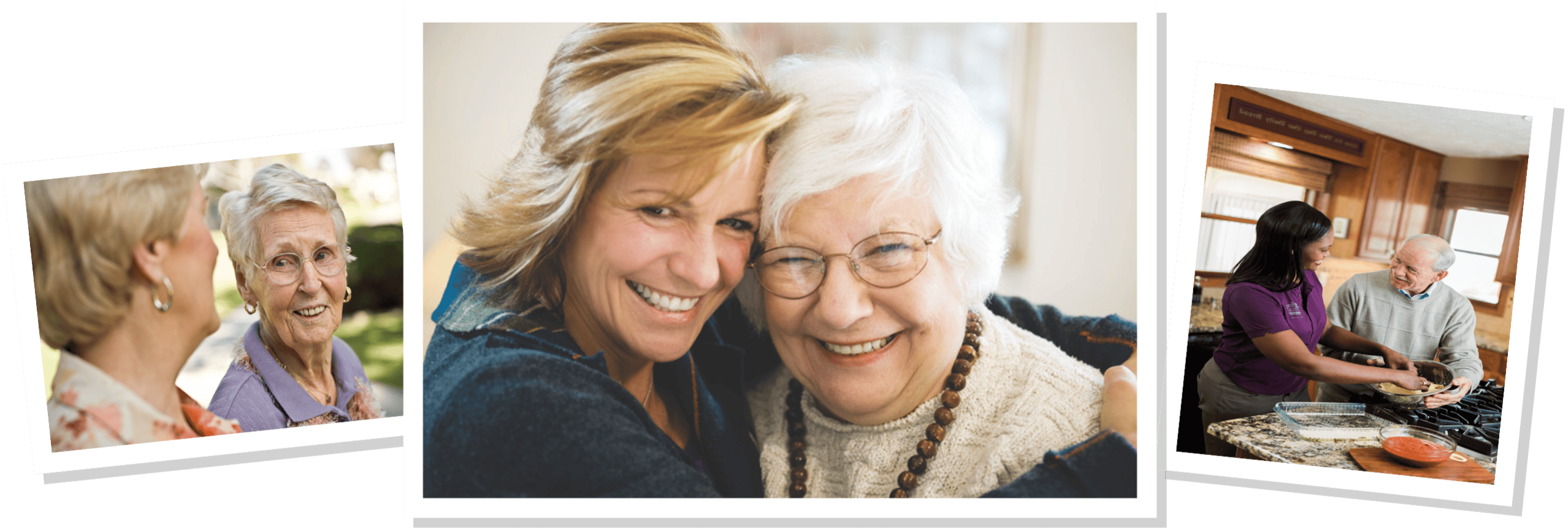 Photos of Care Pros with their Seniors