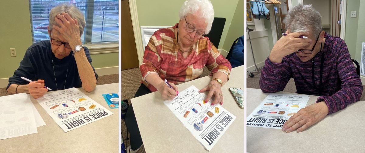 The Regent Residents Playing The Price Is Right Hosted by Home Instead of Wichita, KS