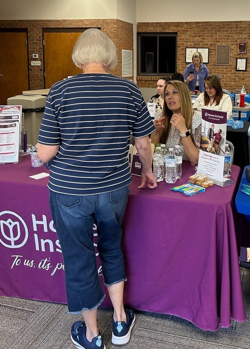 Home Instead Booth at Rufty-Holmes Senior Center Health and Fitness Fair