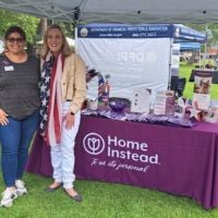 home instead booth at veterans and military families event