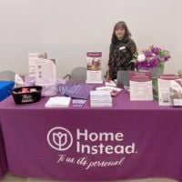 home instead booth at duarte wellness and resource expo