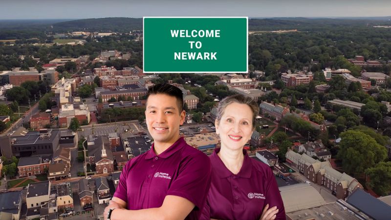 Home Instead caregivers with Newark Delaware in the background