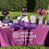 home instead booth at sierra madre wellness expo