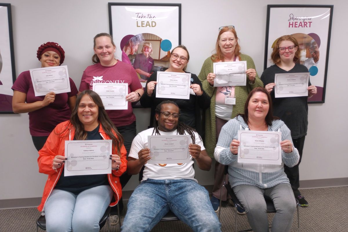 Home Instead Caregivers Receive Alzheimer's Care Training in Milford, OH