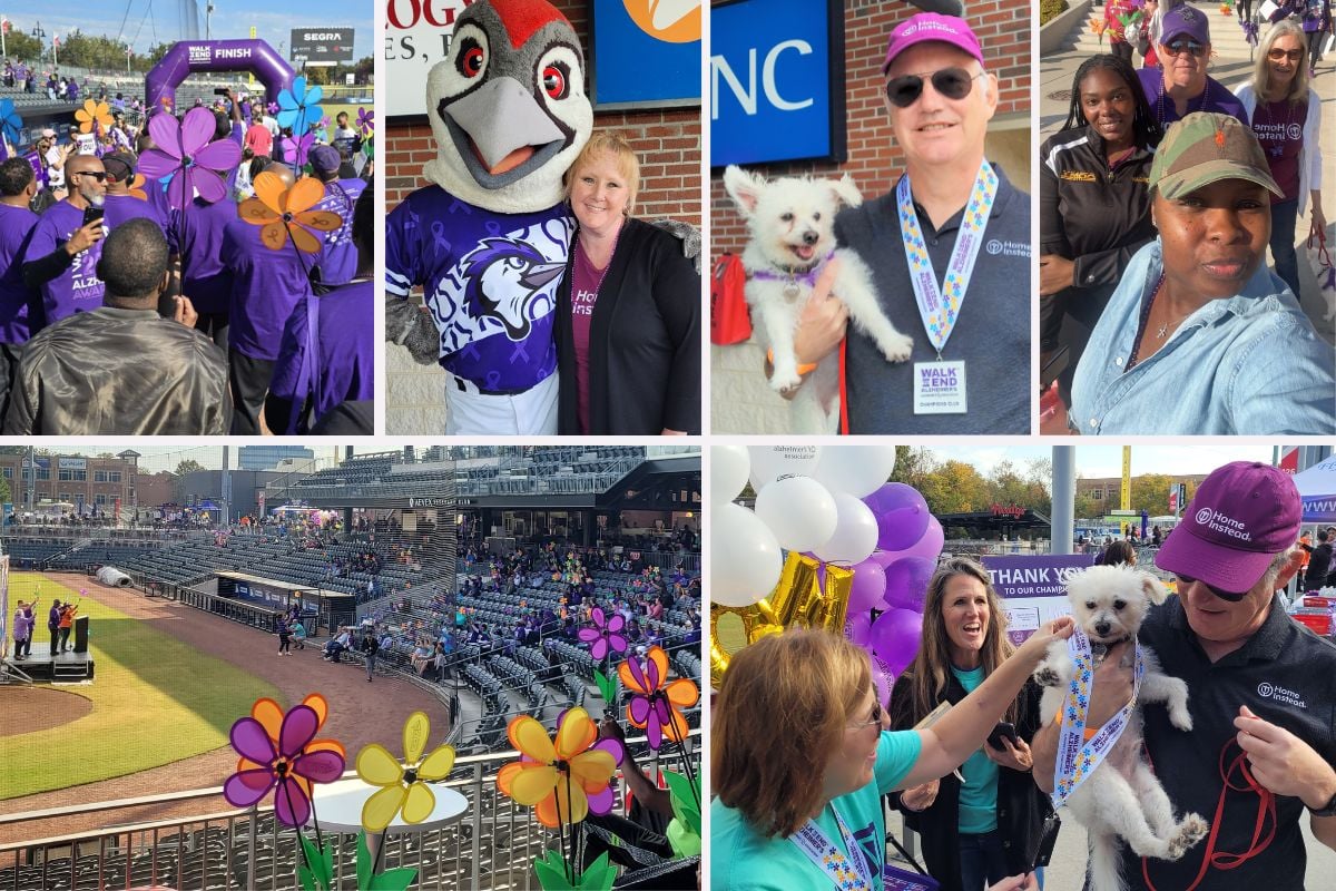 Home Instead and Elvis Support 2024 Walk to End Alzheimer's in Fayetteville, NC collage