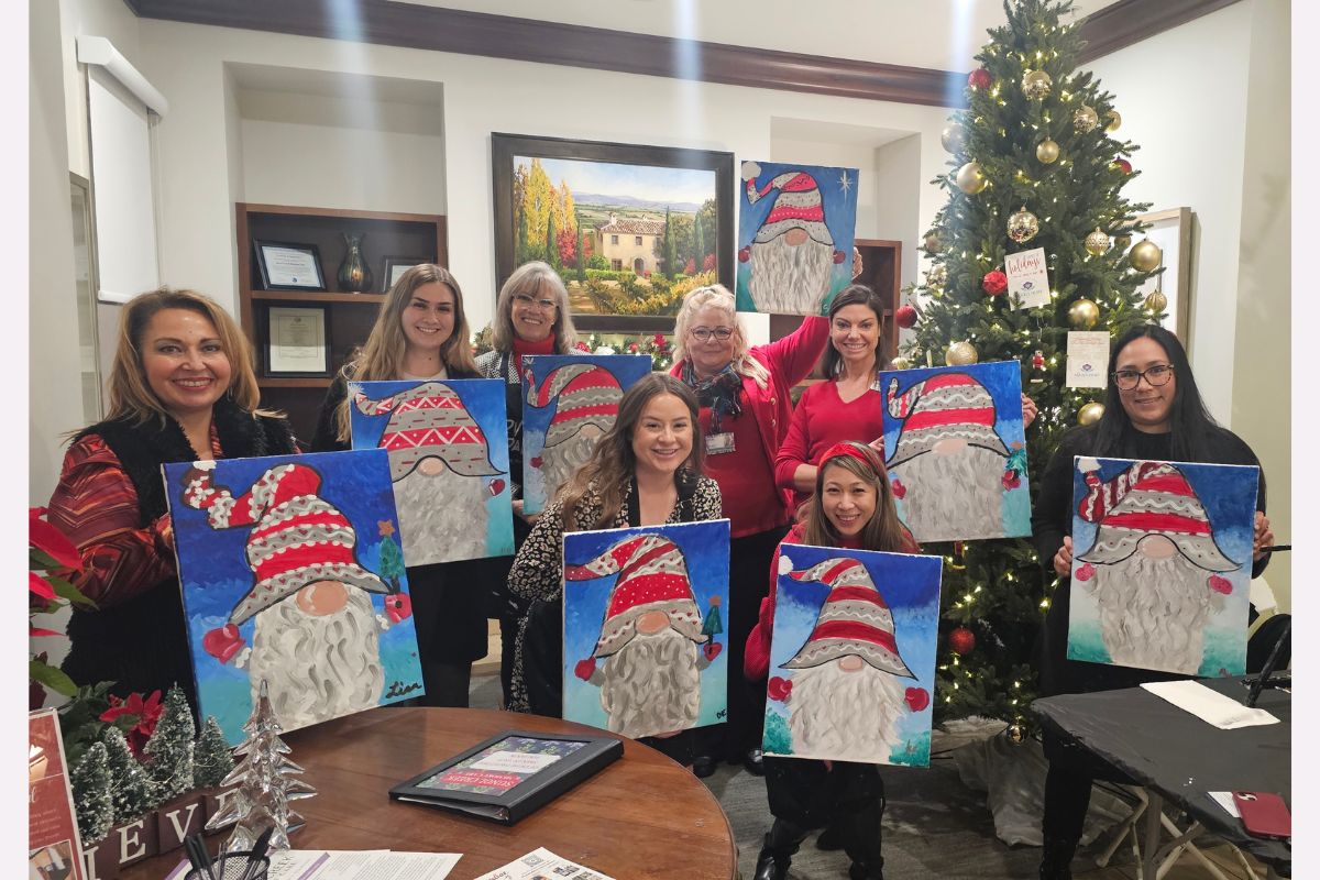 Home Instead Enjoys a Painting Day at Sunol Creek Memory Care