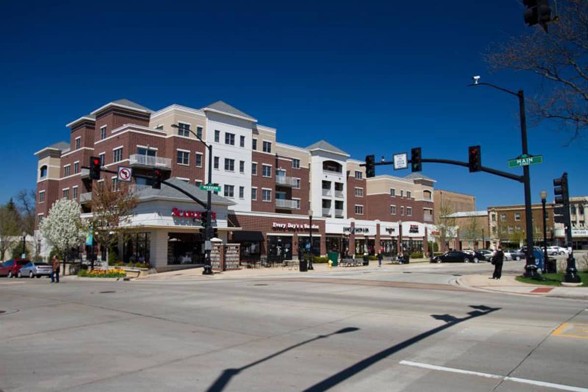 Main Street in Downtown Downers Grove, IL