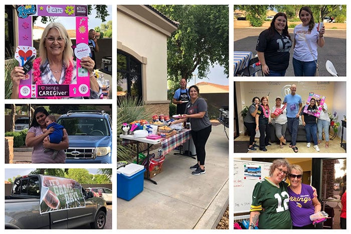 CG tailgate party collage