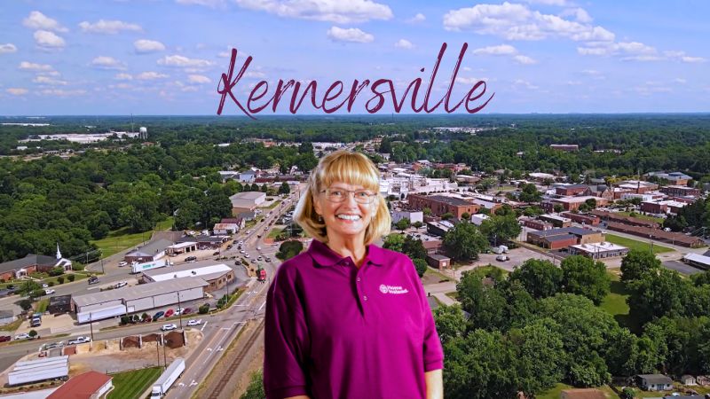 Home Instead caregivers with Kernersville, NC in the background