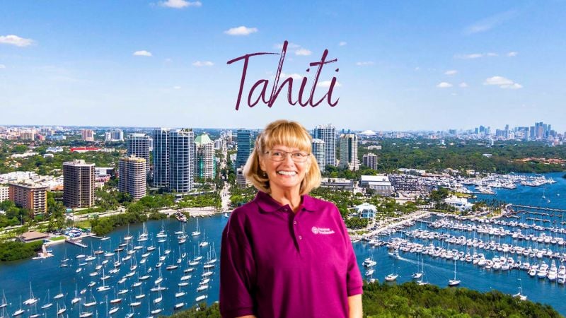 Home Instead caregivers with Tahiti, FL in the background