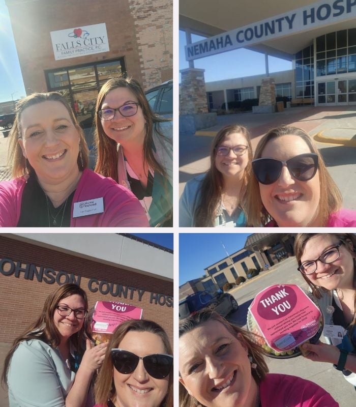 Home Instead Spreading Love and Cheer with Healthy Heart Valentine Treats in Beatrice, NE collage