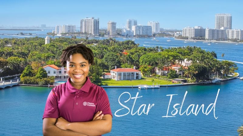 Home Instead caregivers with Star Island, FL in the background