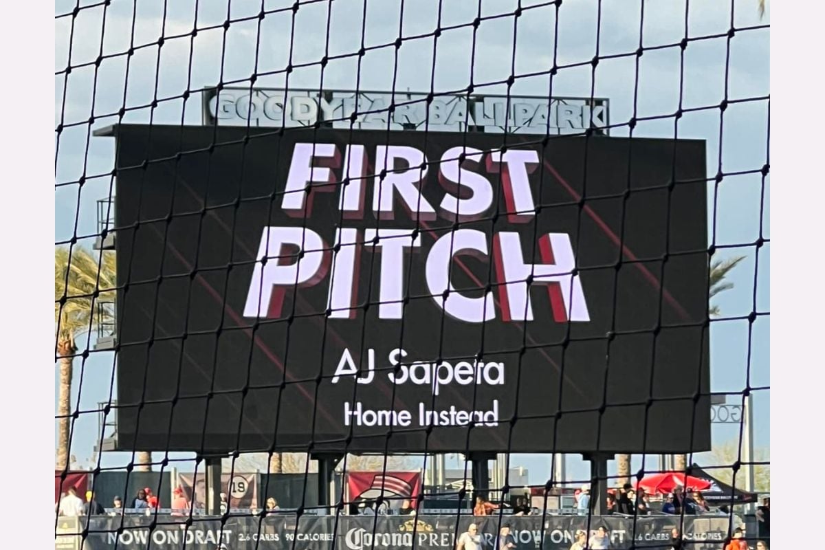 Home Instead Goodyear Throws Out First Pitch at Spring Training!