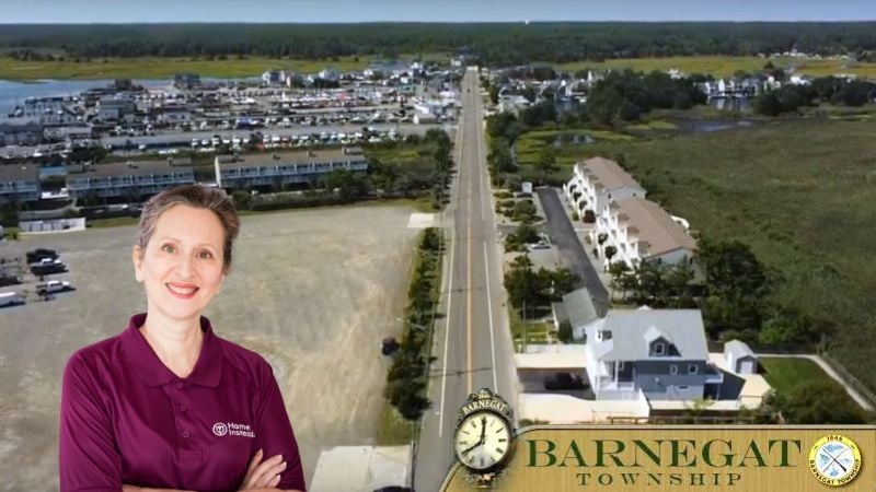 Home Instead caregiver with Barnegat Township New Jersey in the background