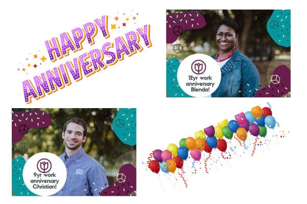 Happy Work Anniversary to Brenda and Christian