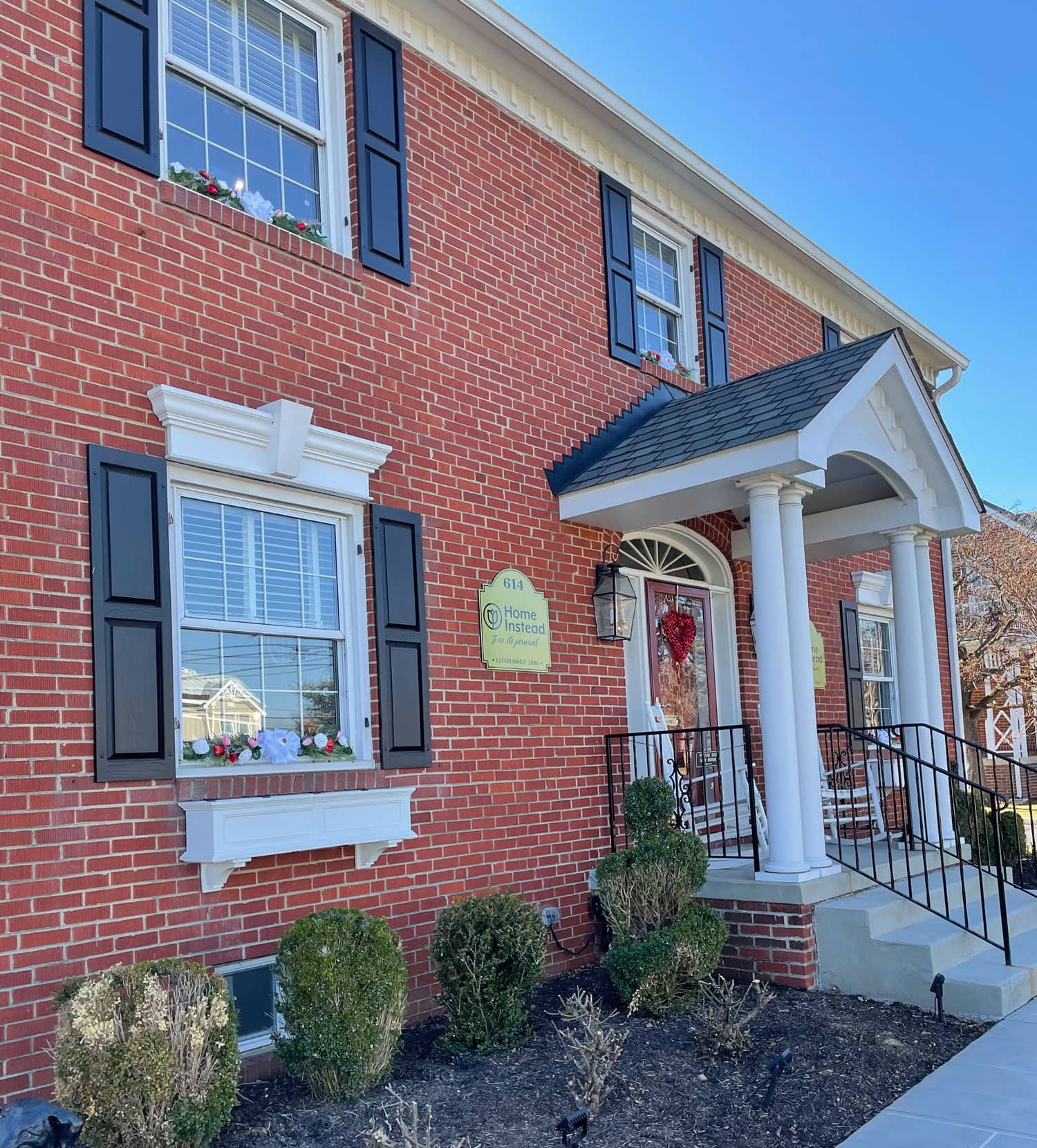 Front door of Home Instead office in Frederick Maryland that offers senior home care.