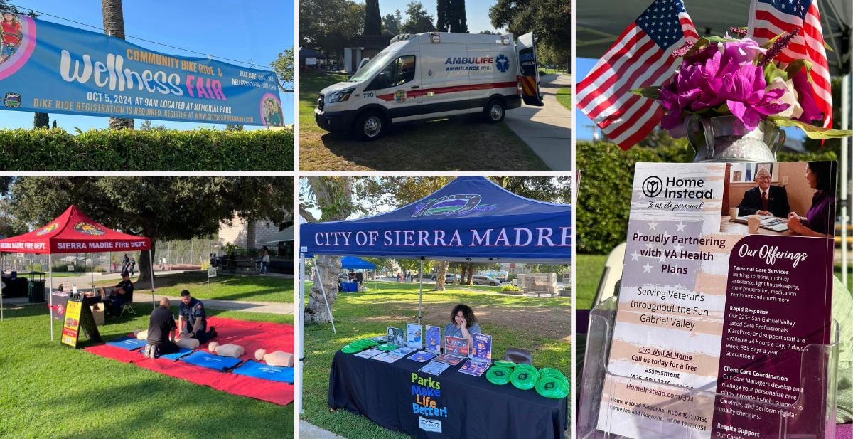 Home Instead Connects with the Community at Sierra Madre Wellness Expo collage