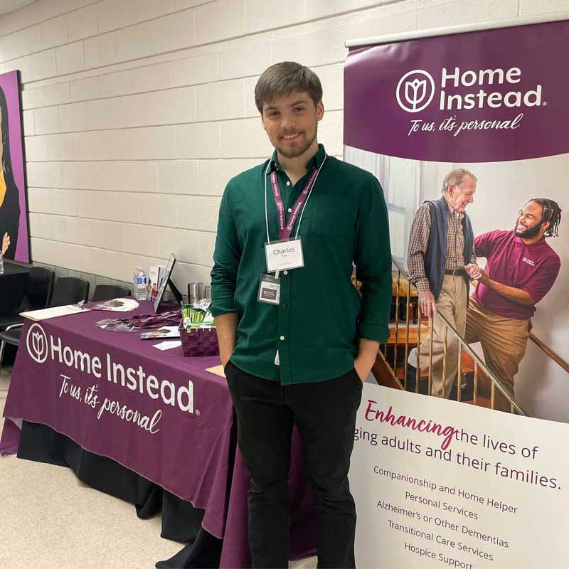 Charles, our Recruitment and Engagement Coordinator, set up a booth at the IAHS at McMaster 