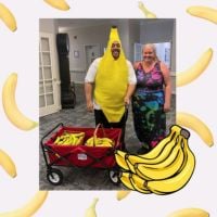 Home Instead team member dresses up as a banana for smiles in the senior community