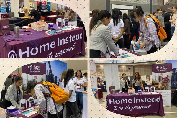 connecting with caregiver candidates today at the McMaster Career fair