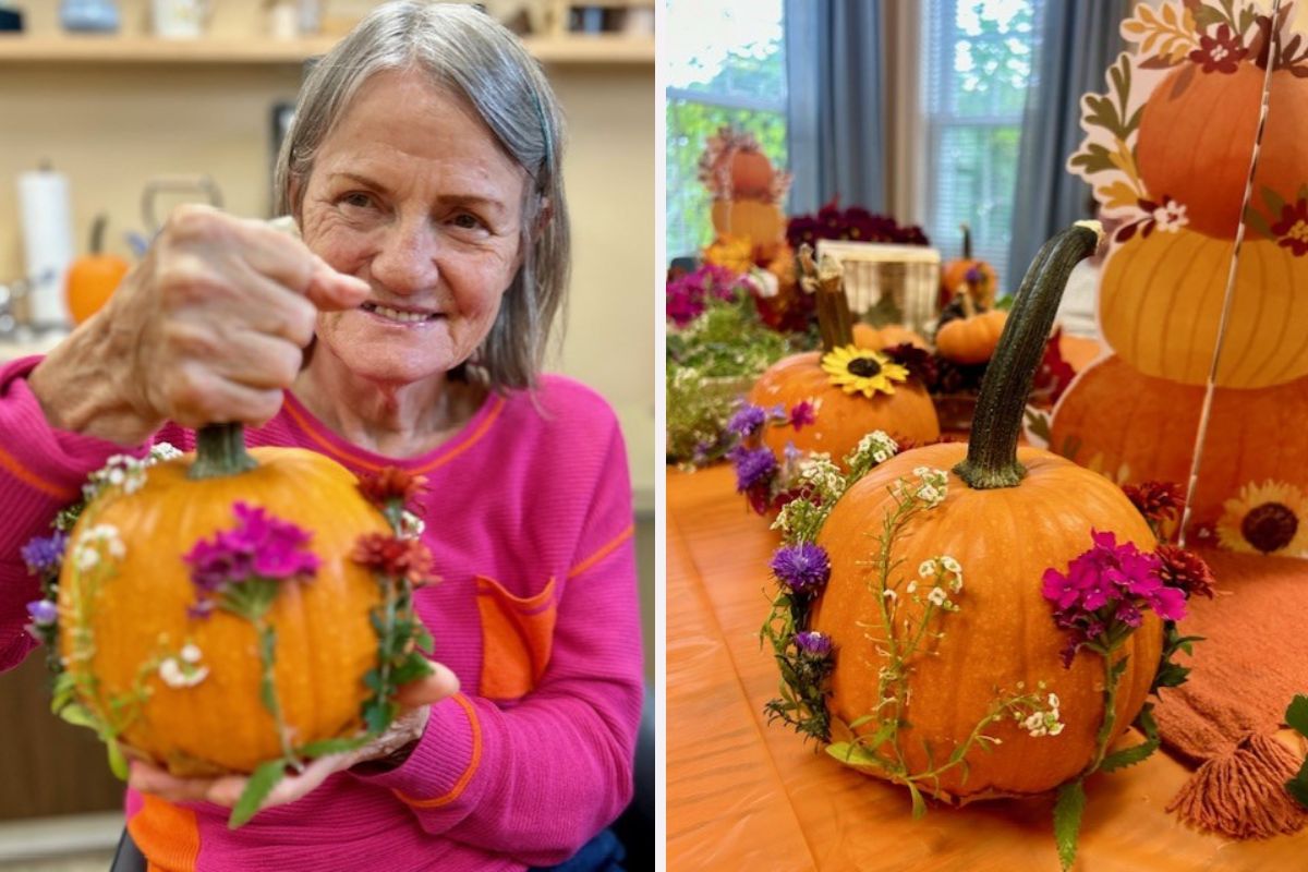 Home Instead Senior Day Program Fall Pumpkin Decorating