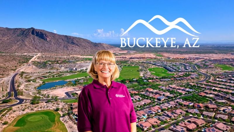 Home Instead caregiver standing in front of Buckeye, AZ