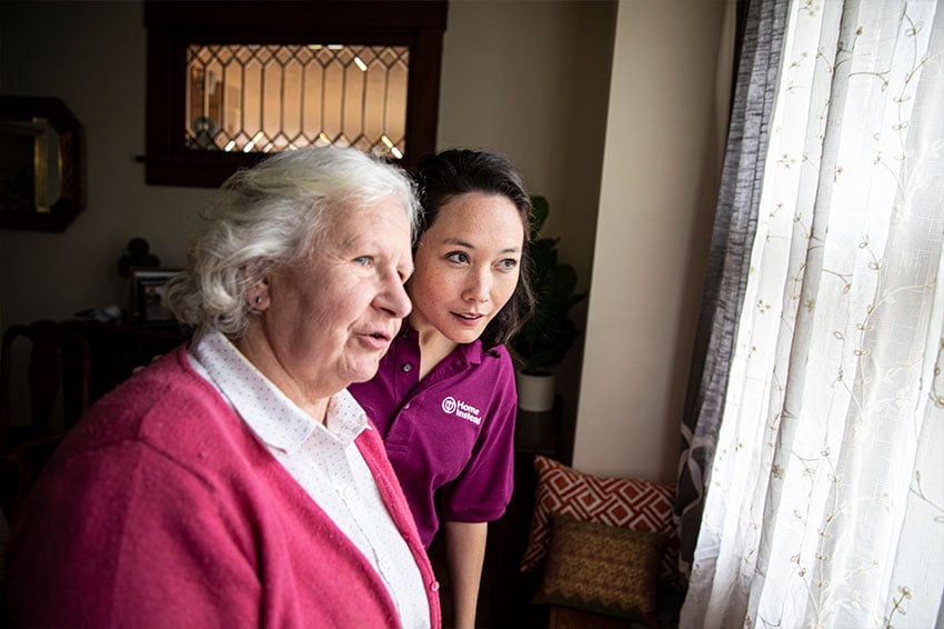 Home Instead Caregivers gets training in classroom setting at the office.